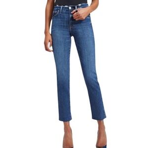 Good American Good Legs straight split pocket jeans 12 31 NWT